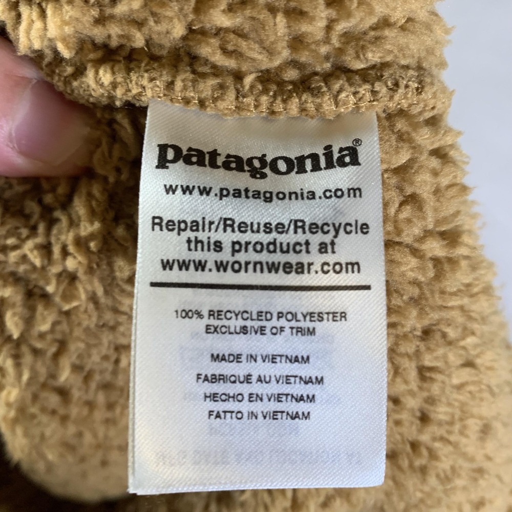 Patagonia Sweater Womens Large Brown Fleece 1/4 Zip Mock Neck Pullover Los Gatos - Picture 9 of 12